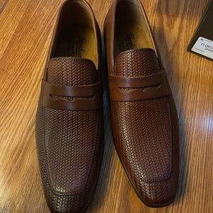 Florsheim Men's Angelo Woven Penny Loafers. Leather upper; leather lining